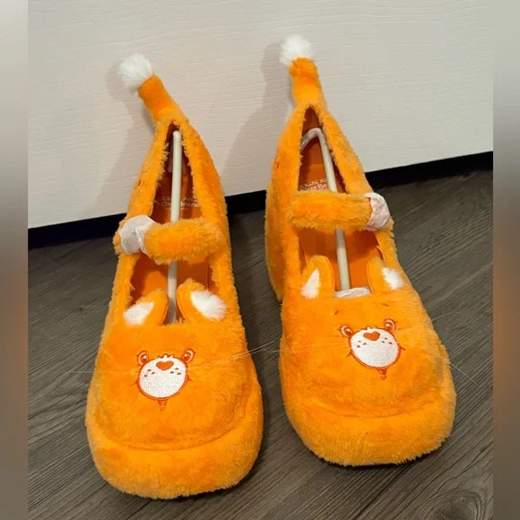 NWOB Dolls Kill x Care Bears Orange Love Alot Platform Mary Janes - Picture 2 of 8